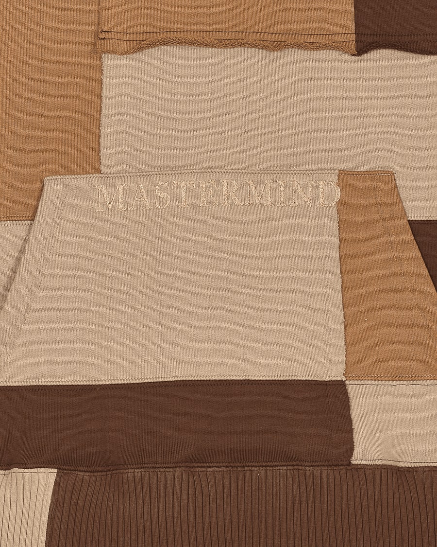 Mastermind World Patchwork Hooded Sweatshirt Brown, view 6