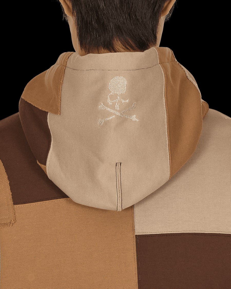 Mastermind World Patchwork Hooded Sweatshirt Brown, view 7