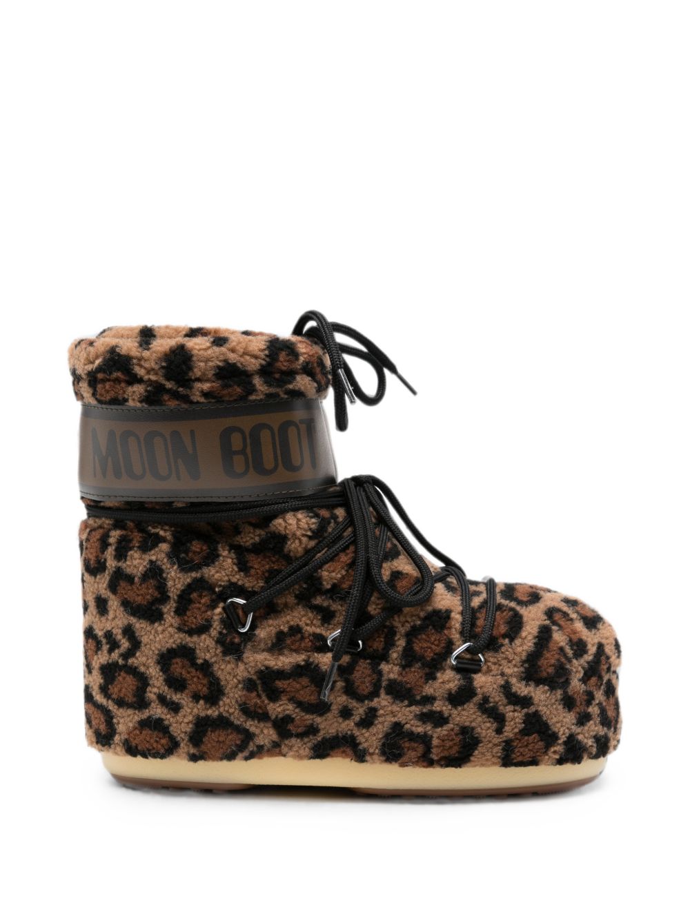 MOON BOOT Stivaletto Icon Low fur animalier leopardato