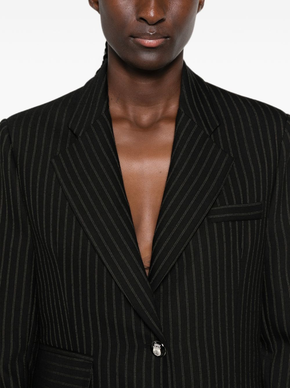 Elisabetta Franchi Blazer nero con tasche frontali, view 2