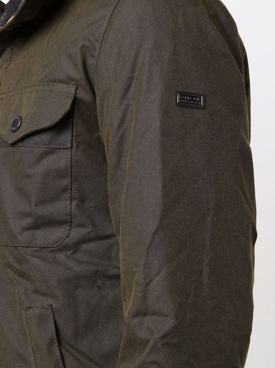BARBOUR Giacca cerata Barbour International Kevlar Wax verde oliva, view 3