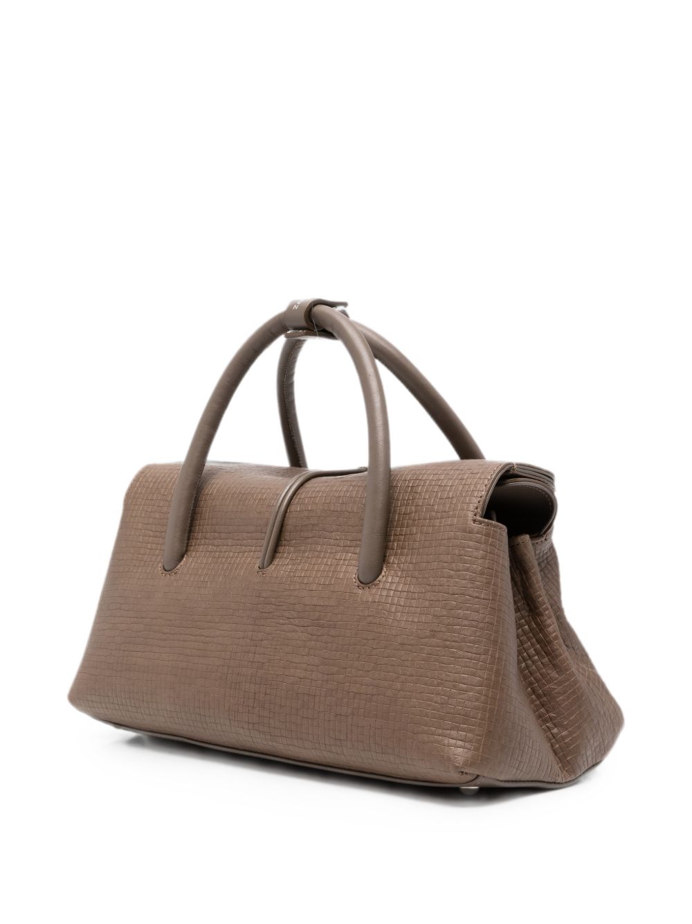 ZANELLATO Borsa Dotta Small in pelle martellata marrone, view 2