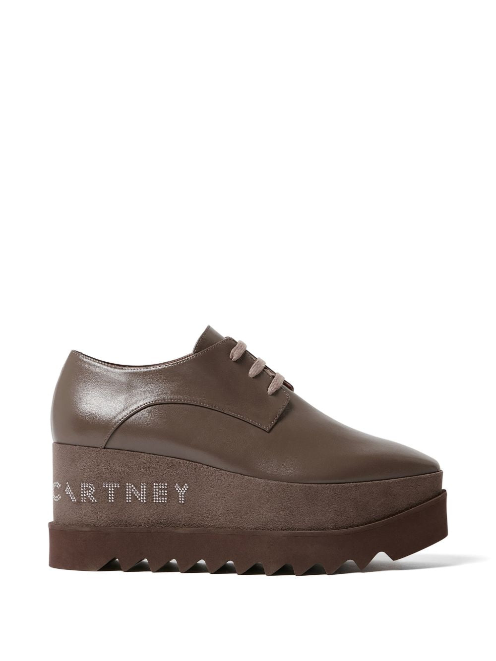 Stella McCartney Sneakers platform Elyse marroni in pelle vegana