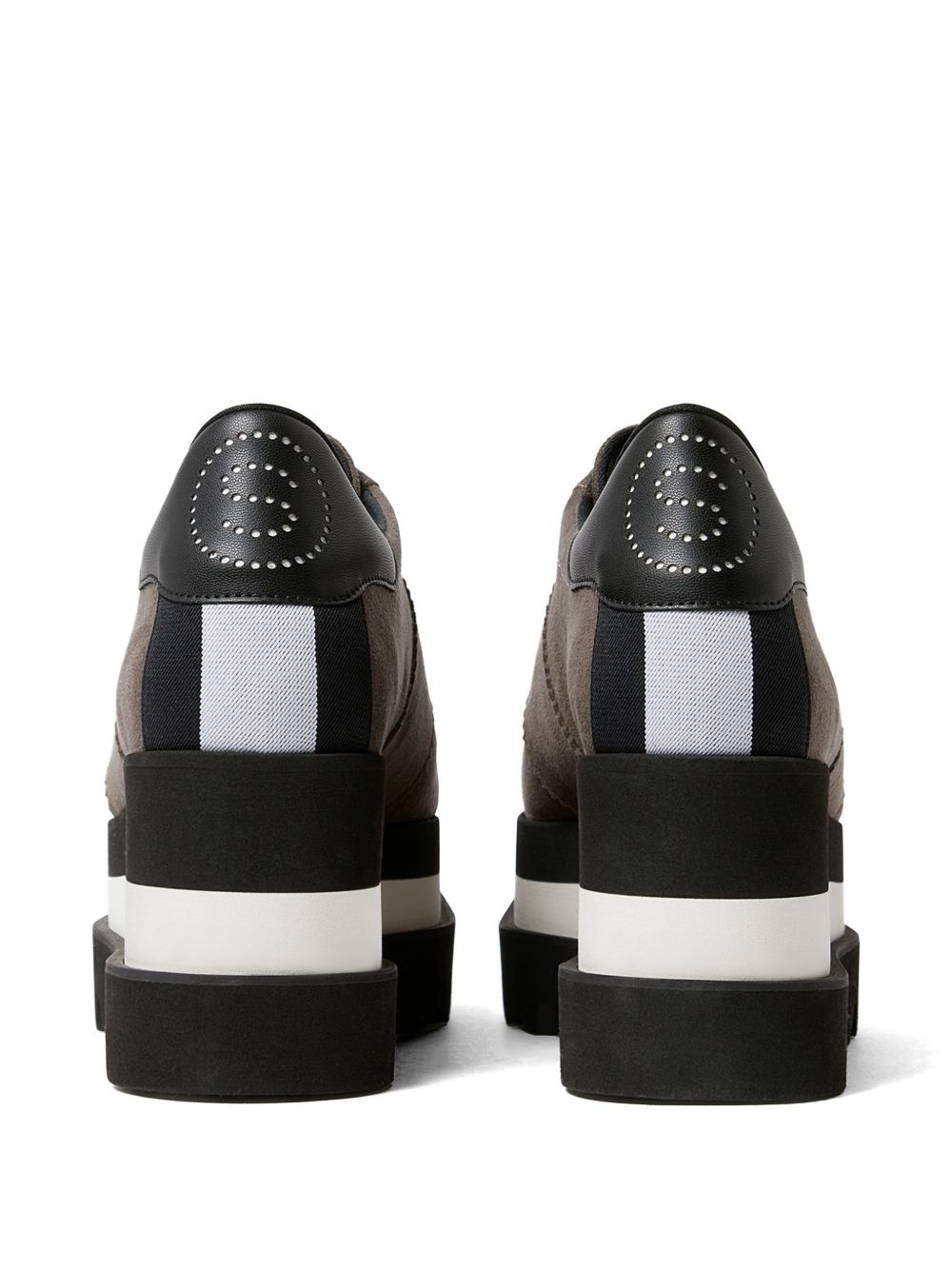 Stella McCartney Sneakers platform con suola dentellata e logo laterale, view 2