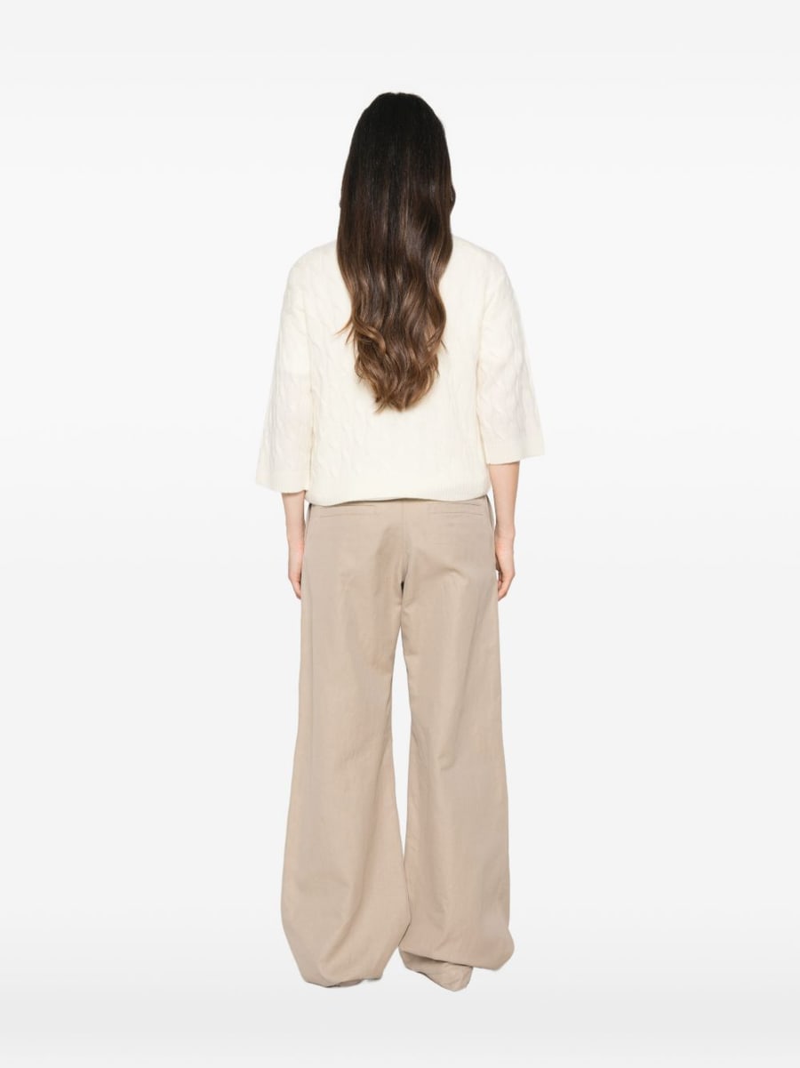 MARELLA SPORT Maglia panna Radura con trama intrecciata in lana misto cashmere, view 4