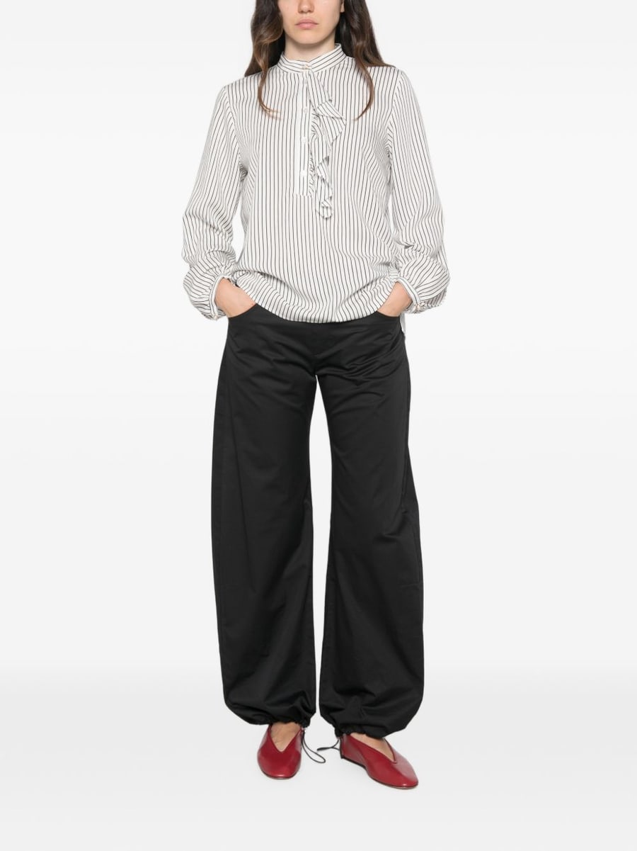 MARELLA Camicia Kiwi a righe con rouches, view 3