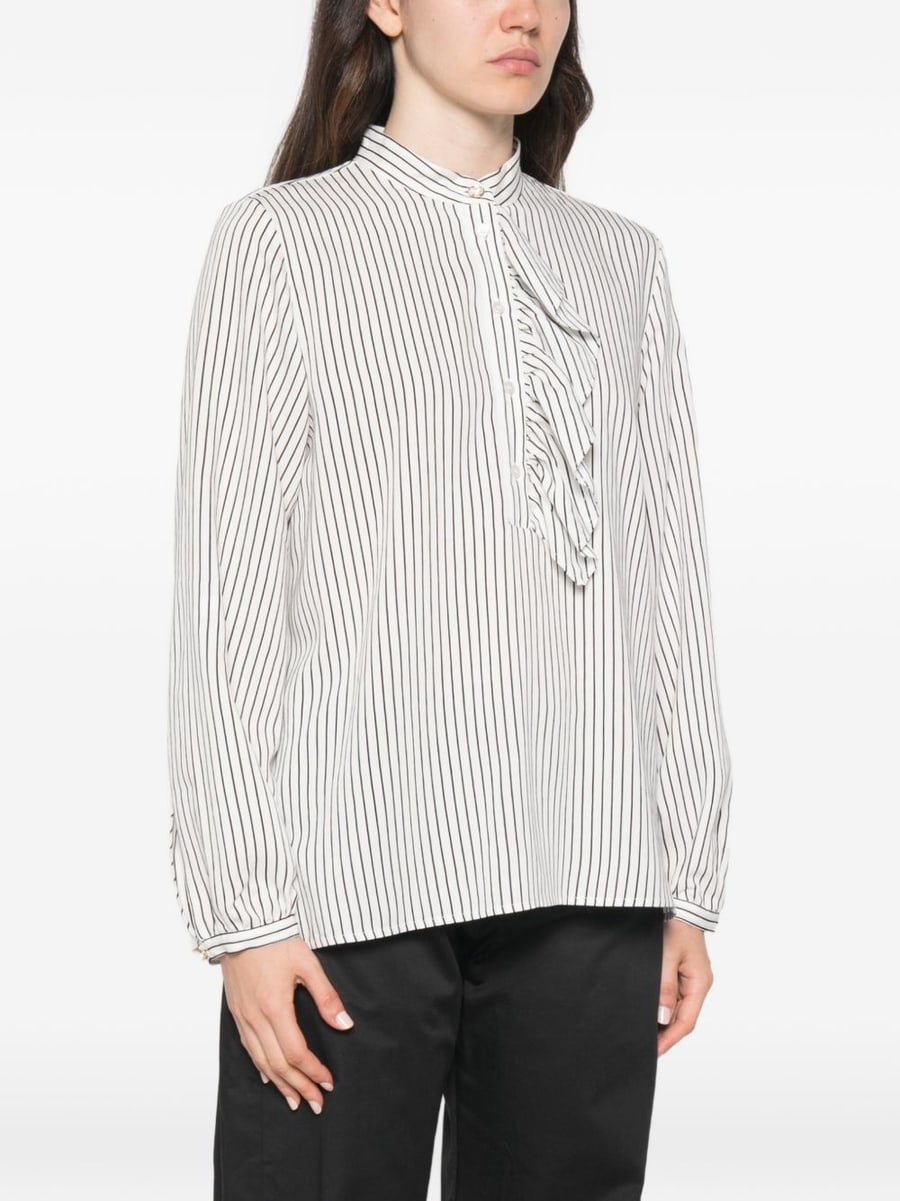 MARELLA Camicia Kiwi a righe con rouches, view 5