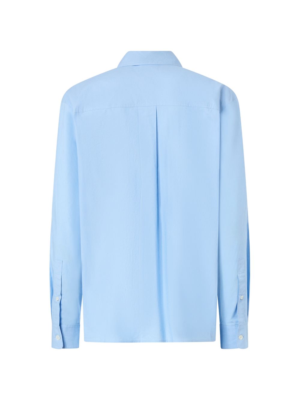 Pinko Camicia Connie azzurra con logo ricamato sul petto, view 2