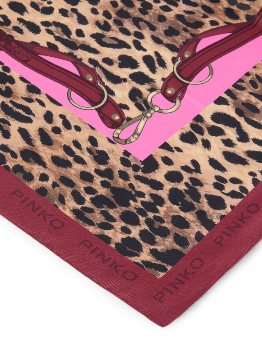 Pinko Foulard Limbo con stampa animalier, view 3