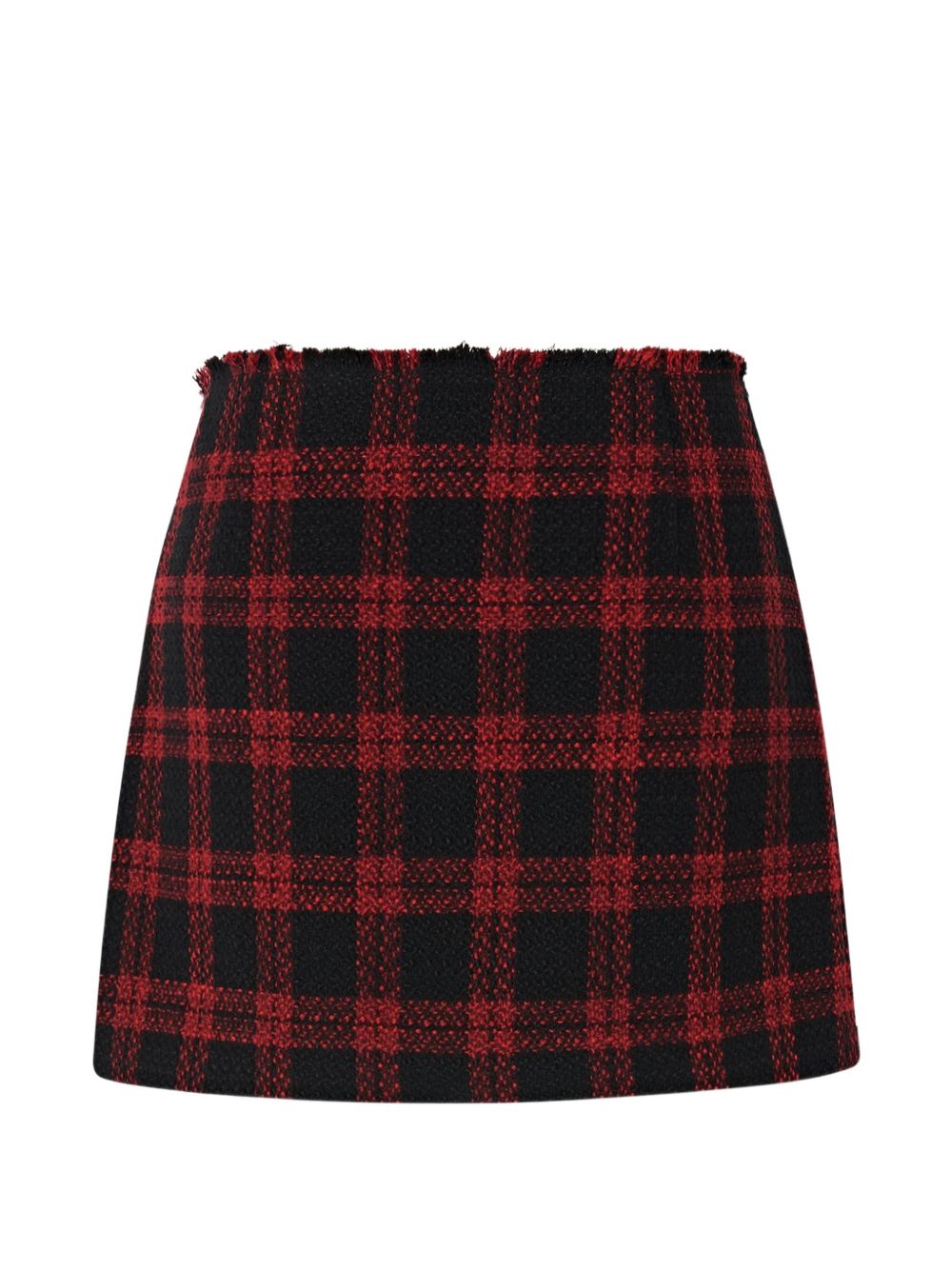 Pinko Minigonna Griselina in tweed con chiusura asimmetrica, view 2