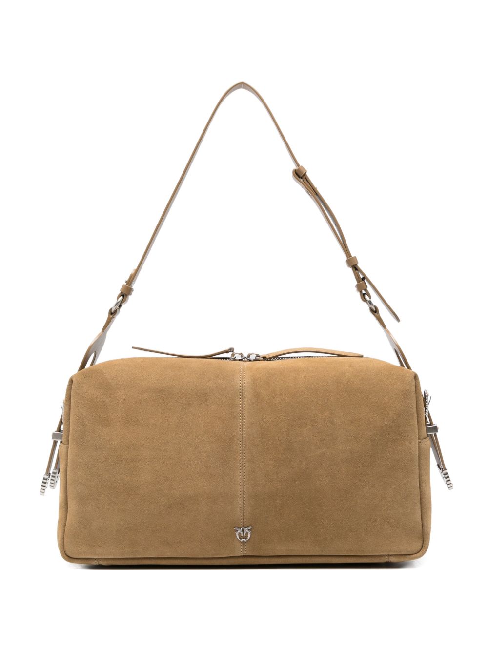 Pinko Borsa a spalla Big Suede marrone chiaro
