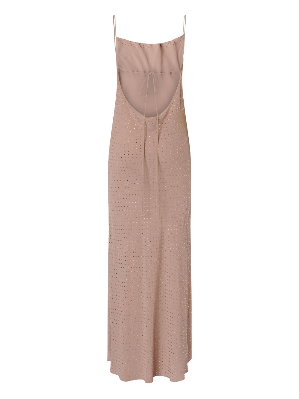 Pinko Abito lungo Farro rosa con strass, view 2