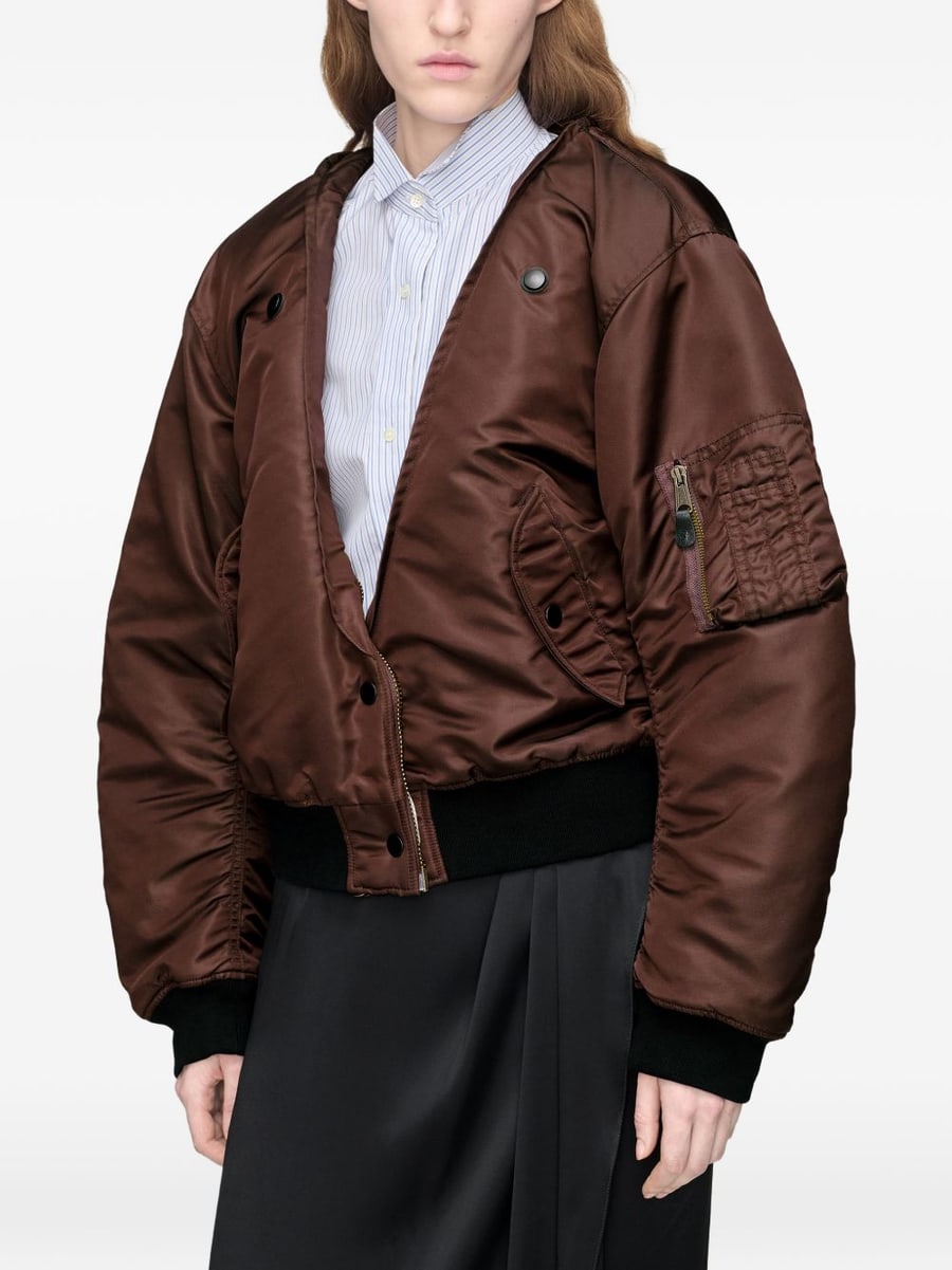 Maison Margiela Giubbotto imbottito reversibile marrone, view 4