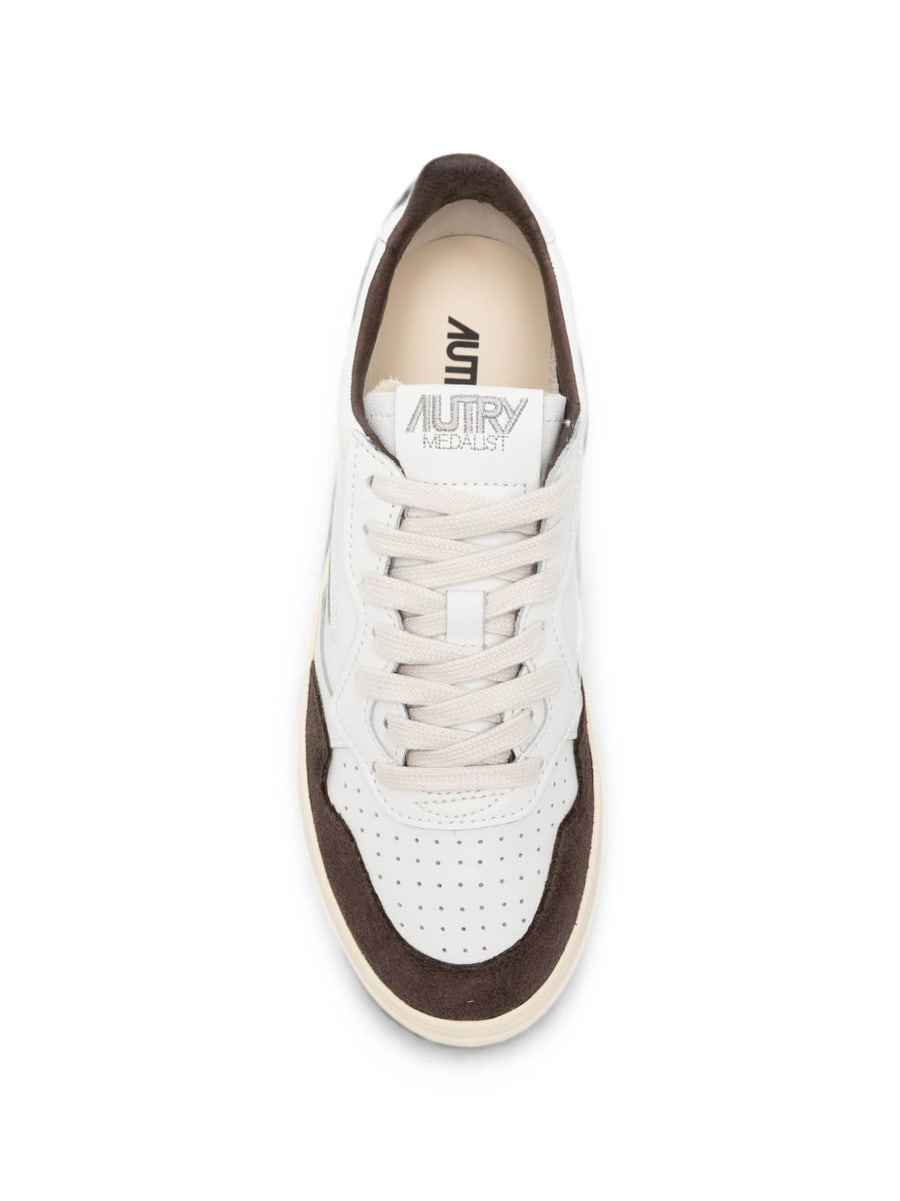 Autry Sneakers Medalist in pelle e suede marrone, view 3