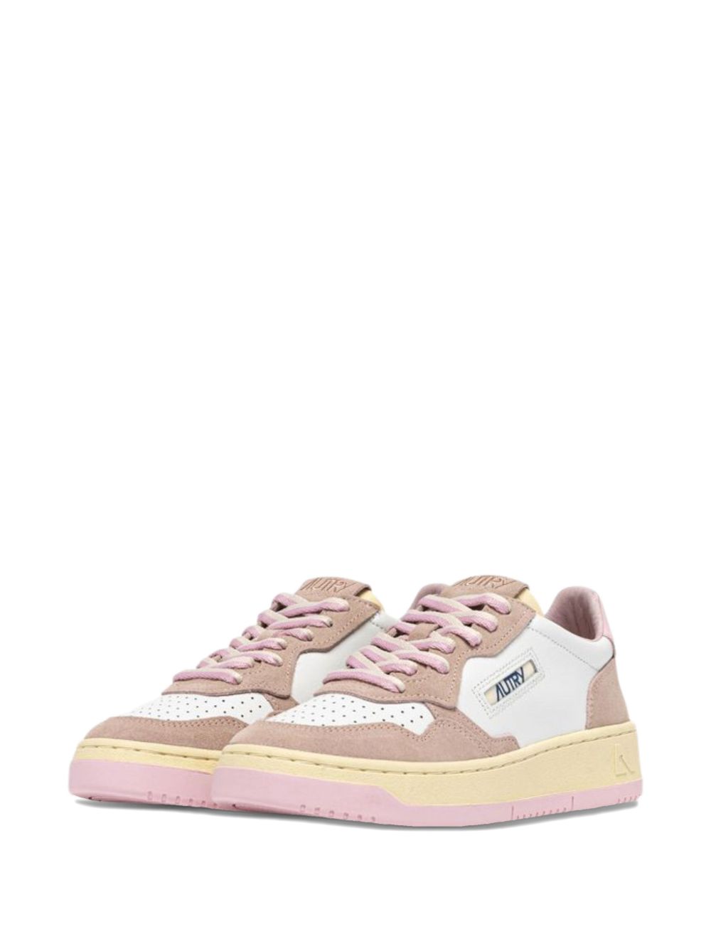 Autry Sneakers Medalist bianche e rosa, view 2