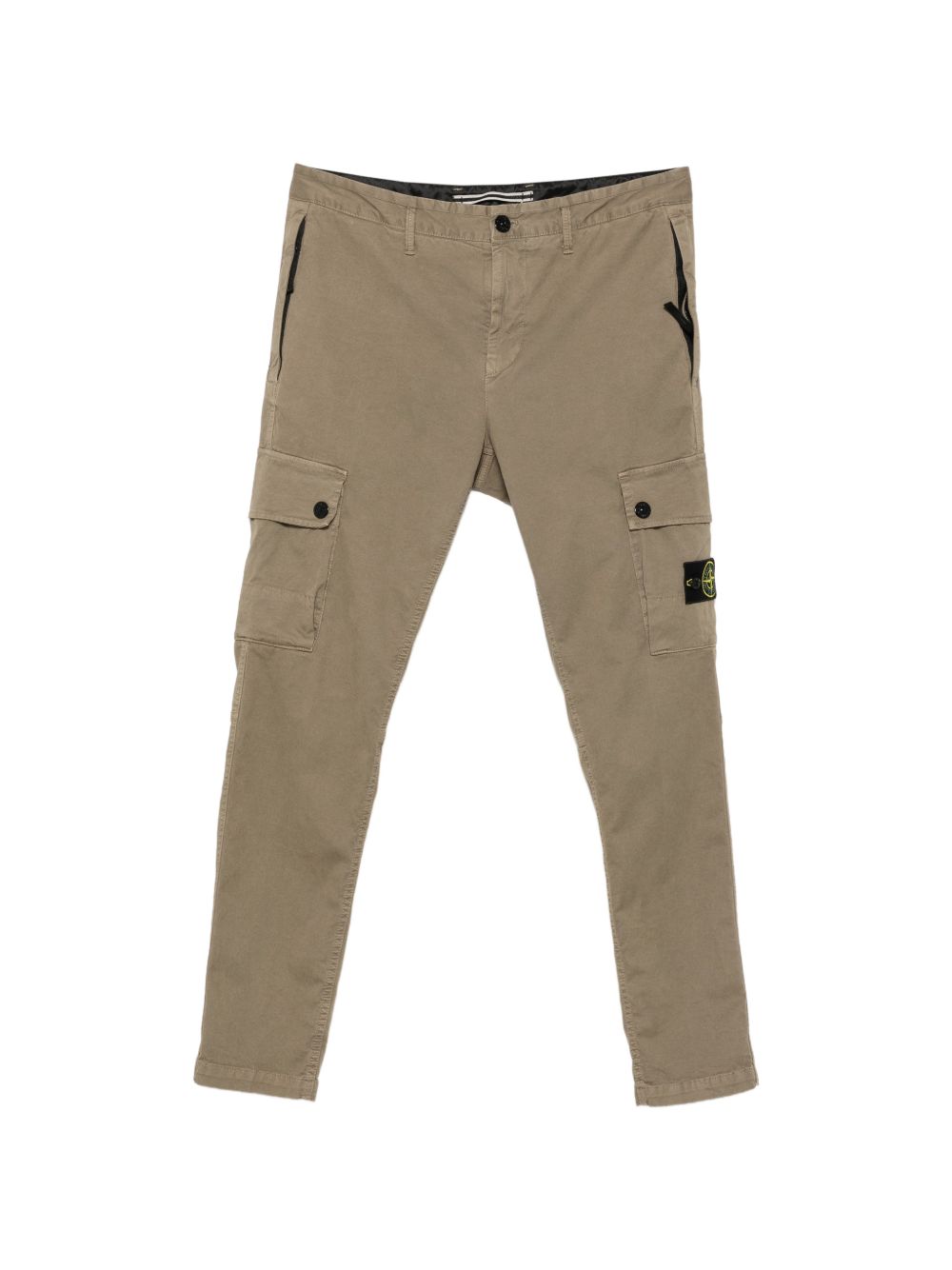 Stone Island Pantaloni sportivi uomo marroni in cotone con tasche cargo