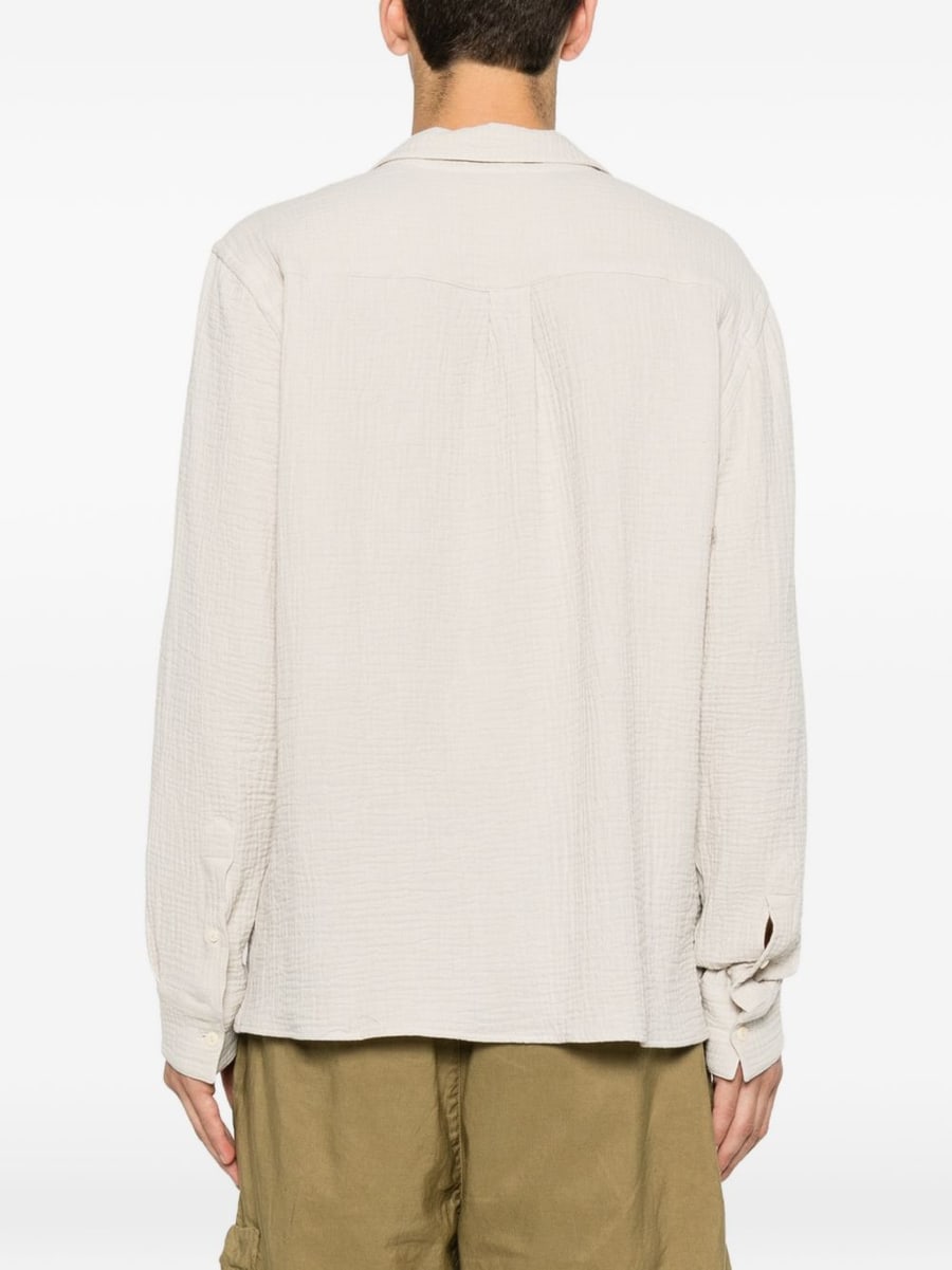 MC2 SAINT BARTH Camicia Ventotene beige in cotone, view 2