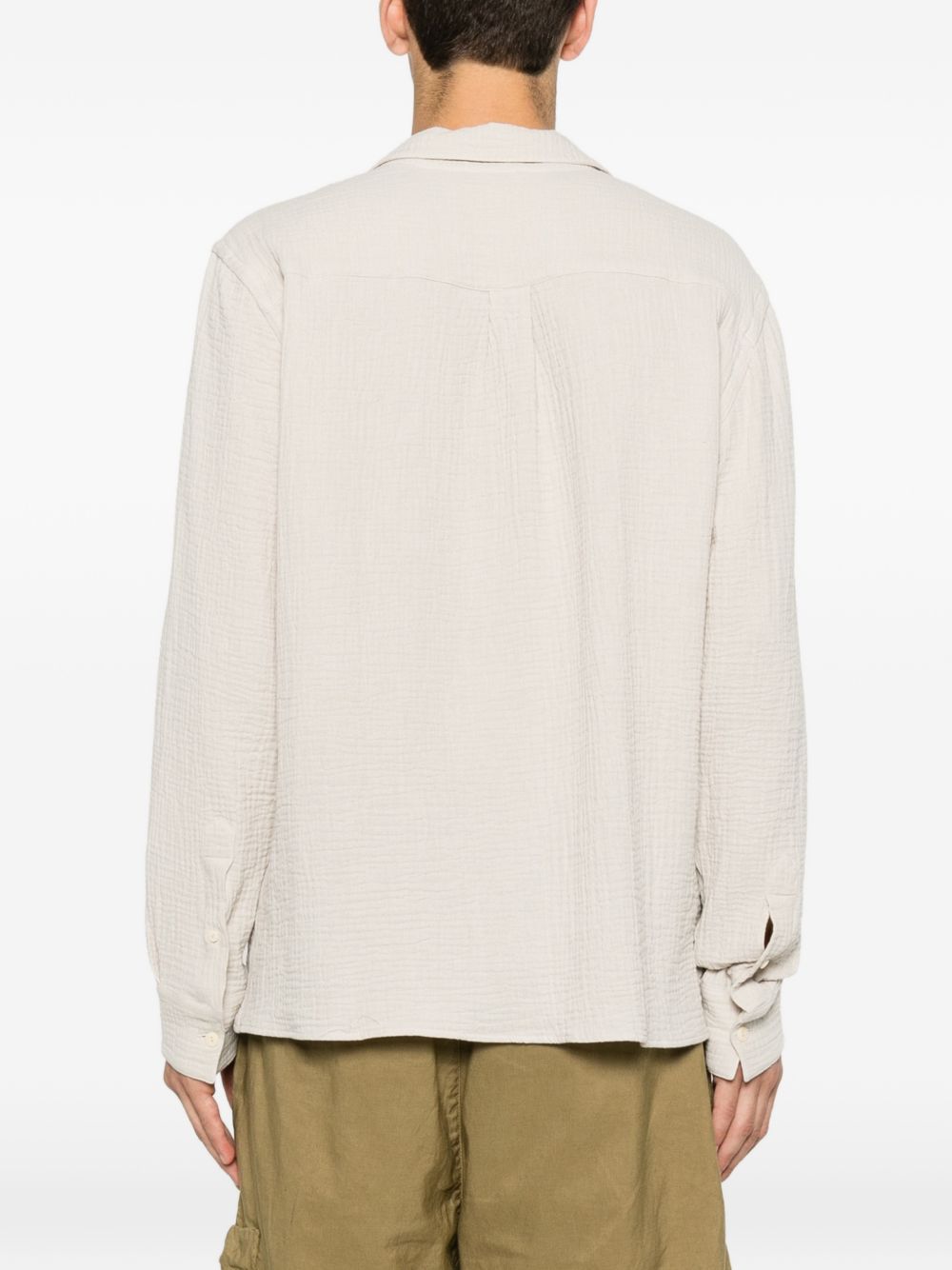 MC2 SAINT BARTH Camicia Ventotene beige in cotone, view 2