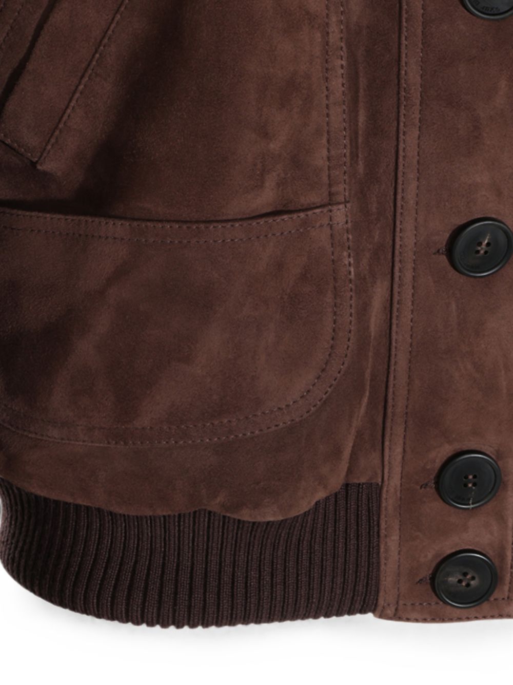 The Attico Giacca in suede marrone con zip, view 2