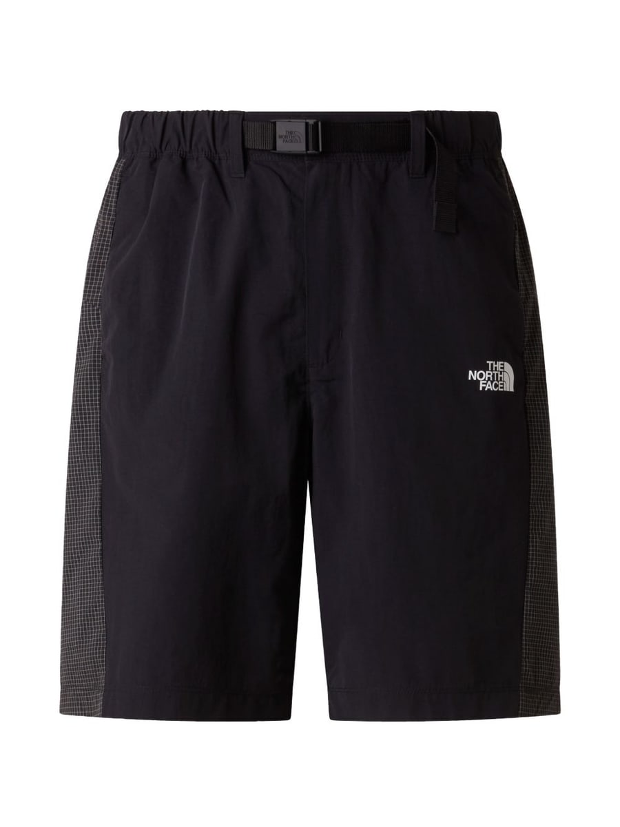 The North Face Shorts sportivi neri in tessuto elastico con logo