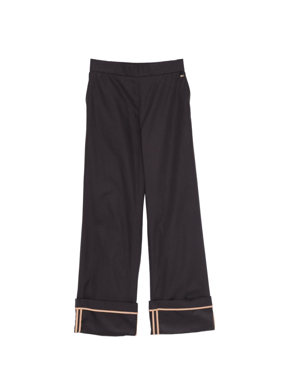 Herno Pantaloni in cotone blu con rovescia