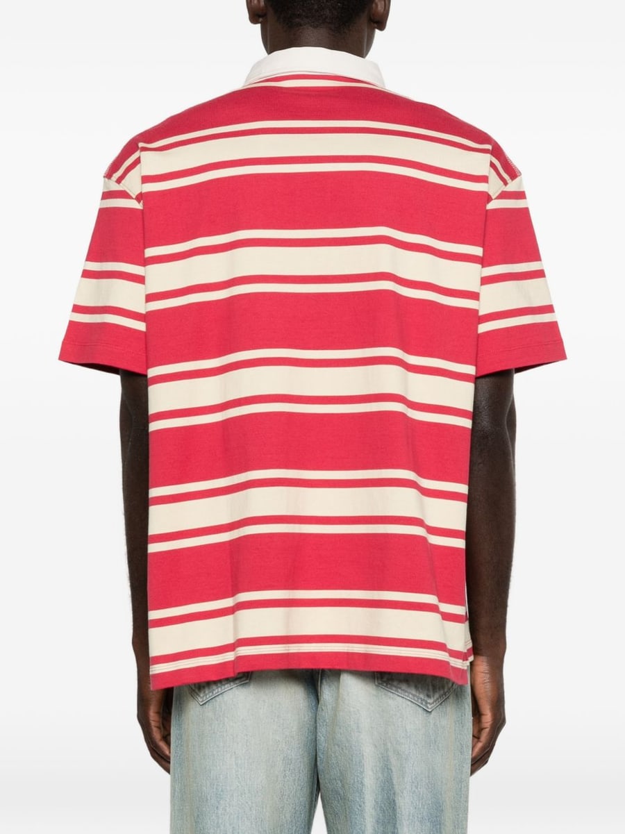 TIMBERLAND Polo rossa a righe con logo, view 3