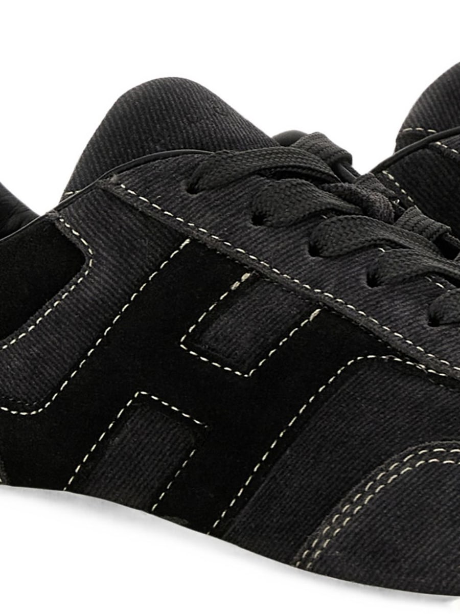Hogan Sneakers blu multilayer in suede, view 5