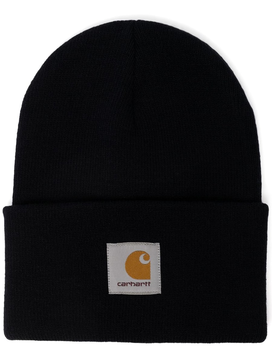 Carhartt WIP Berretto blu notte con patch logo