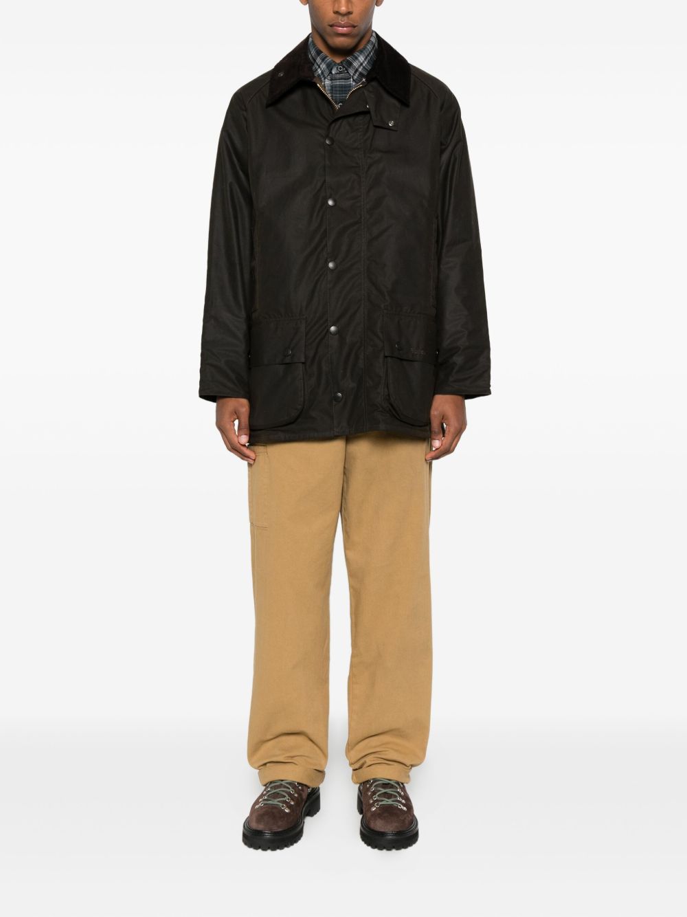 BARBOUR Giacca con tasche e colletto in velluto, view 2