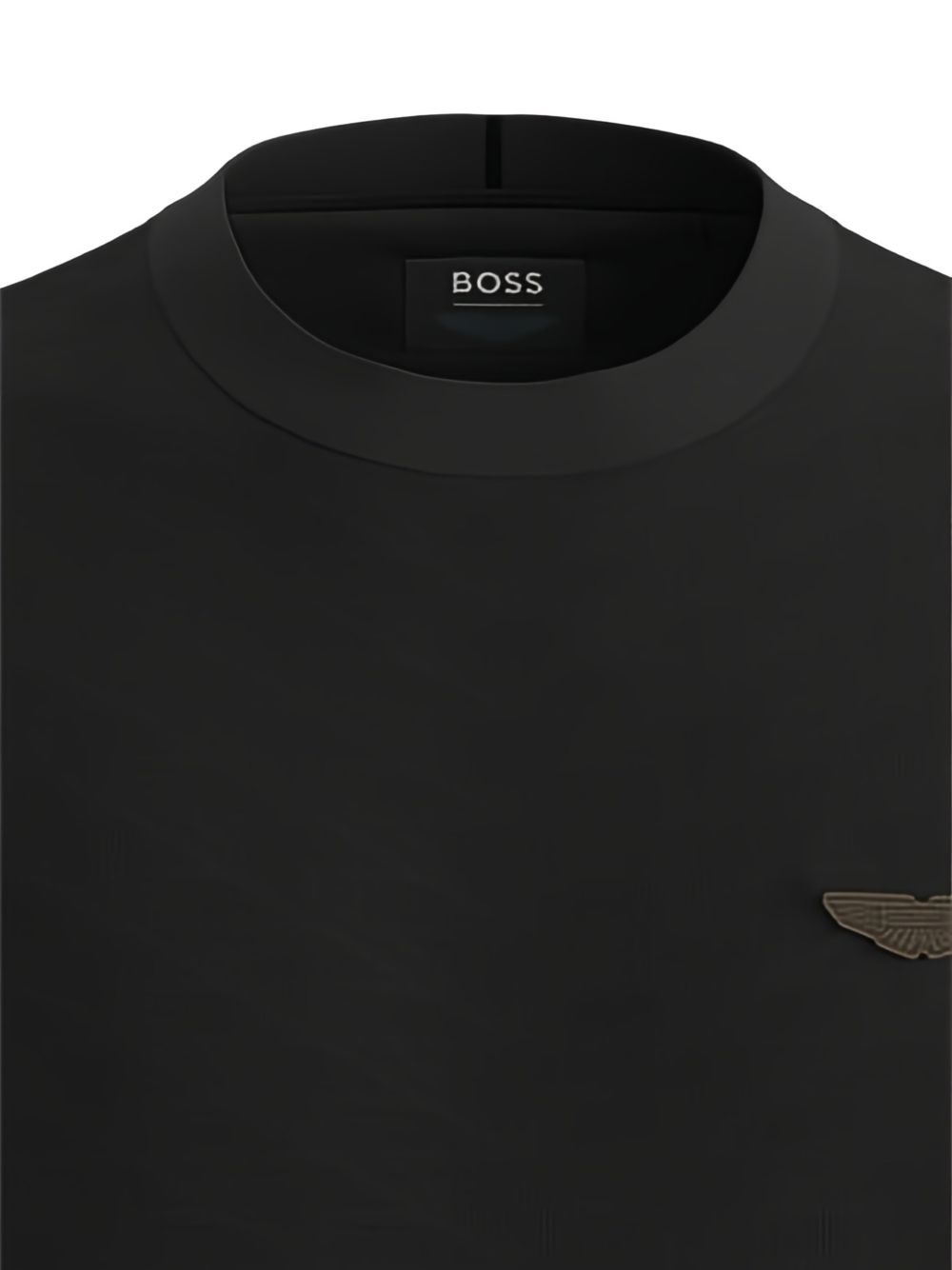 Boss T-shirt Thompson nera in cotone, view 2