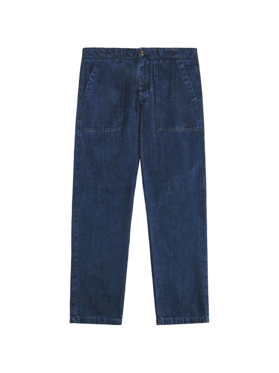 FAY Pantaloni in cotone effetto jeans blu scuro