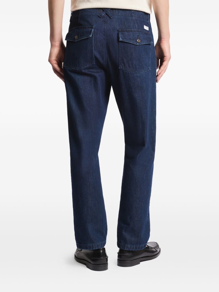 FAY Pantaloni in cotone effetto jeans blu scuro, view 5