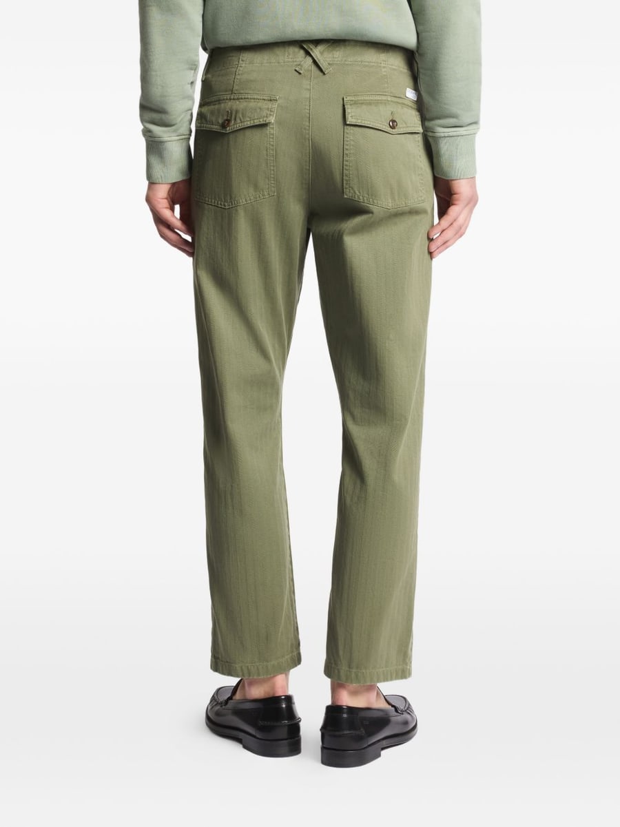 FAY Pantaloni in cotone effetto verdi, view 2