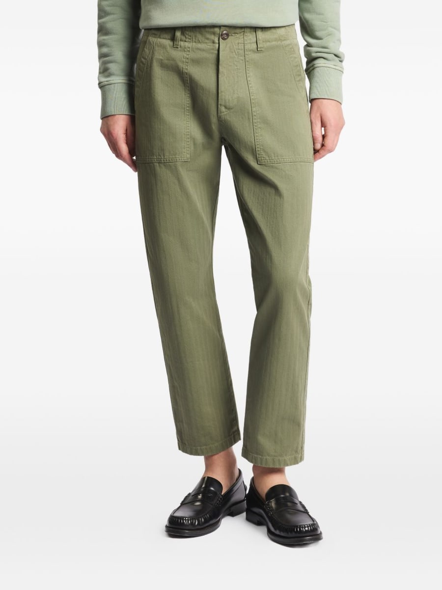 FAY Pantaloni in cotone effetto verdi, view 5