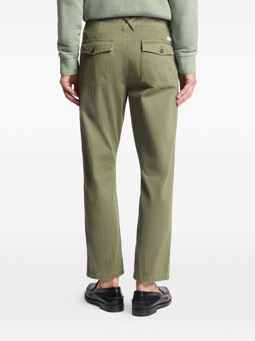 FAY Pantaloni in cotone effetto verdi, view 2