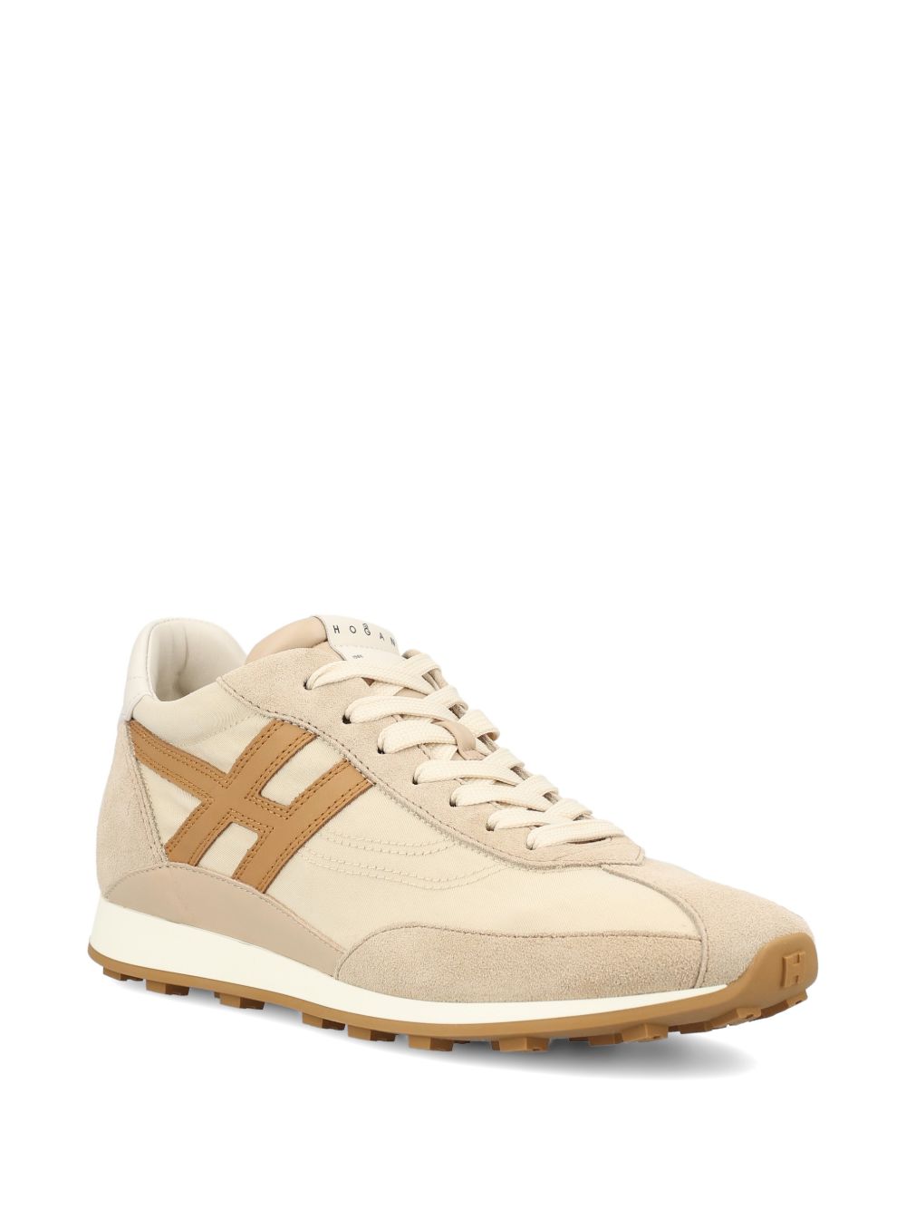 Hogan Sneakers Athletics in suede e tessuto beige, view 2