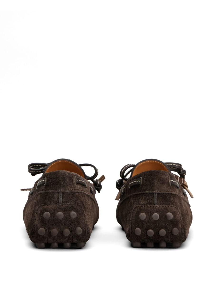 Tod's Mocassini in pelle suede marrone, view 4