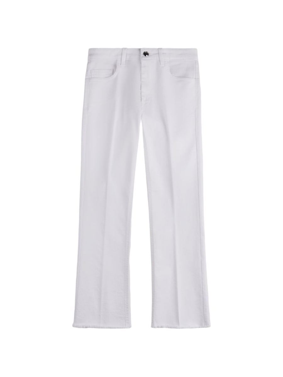 FAY Jeans bootcut in cotone bianco con cinque tasche