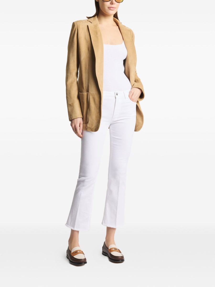 FAY Jeans bootcut in cotone bianco con cinque tasche, view 4