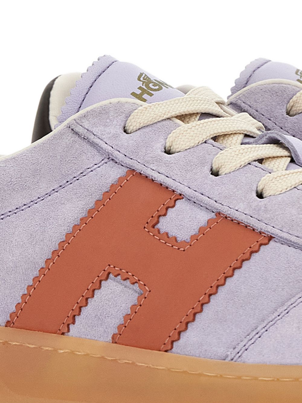 Hogan Sneakers in pelle viola, view 2