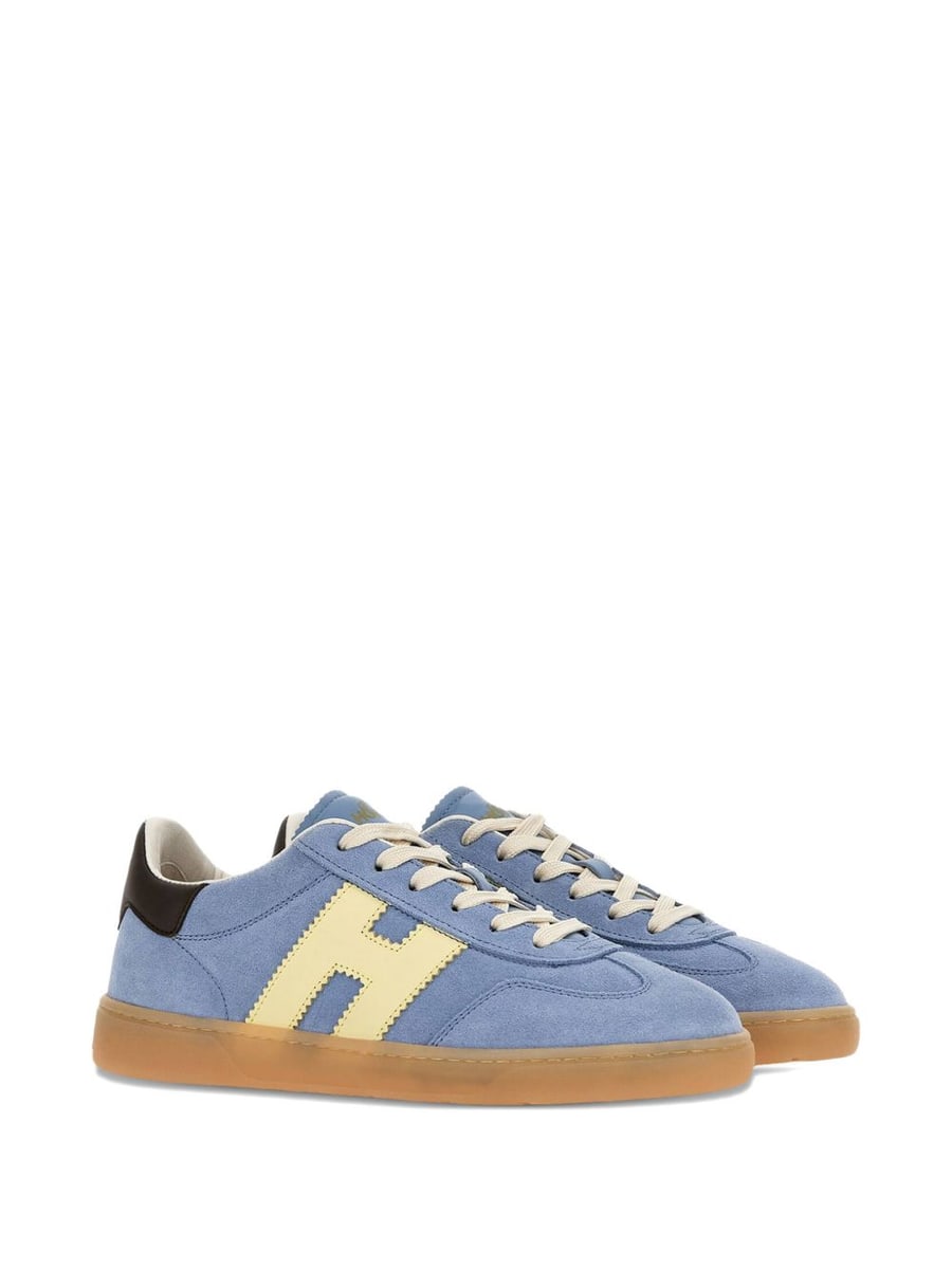 Hogan Sneakers in pelle azzurra, view 2