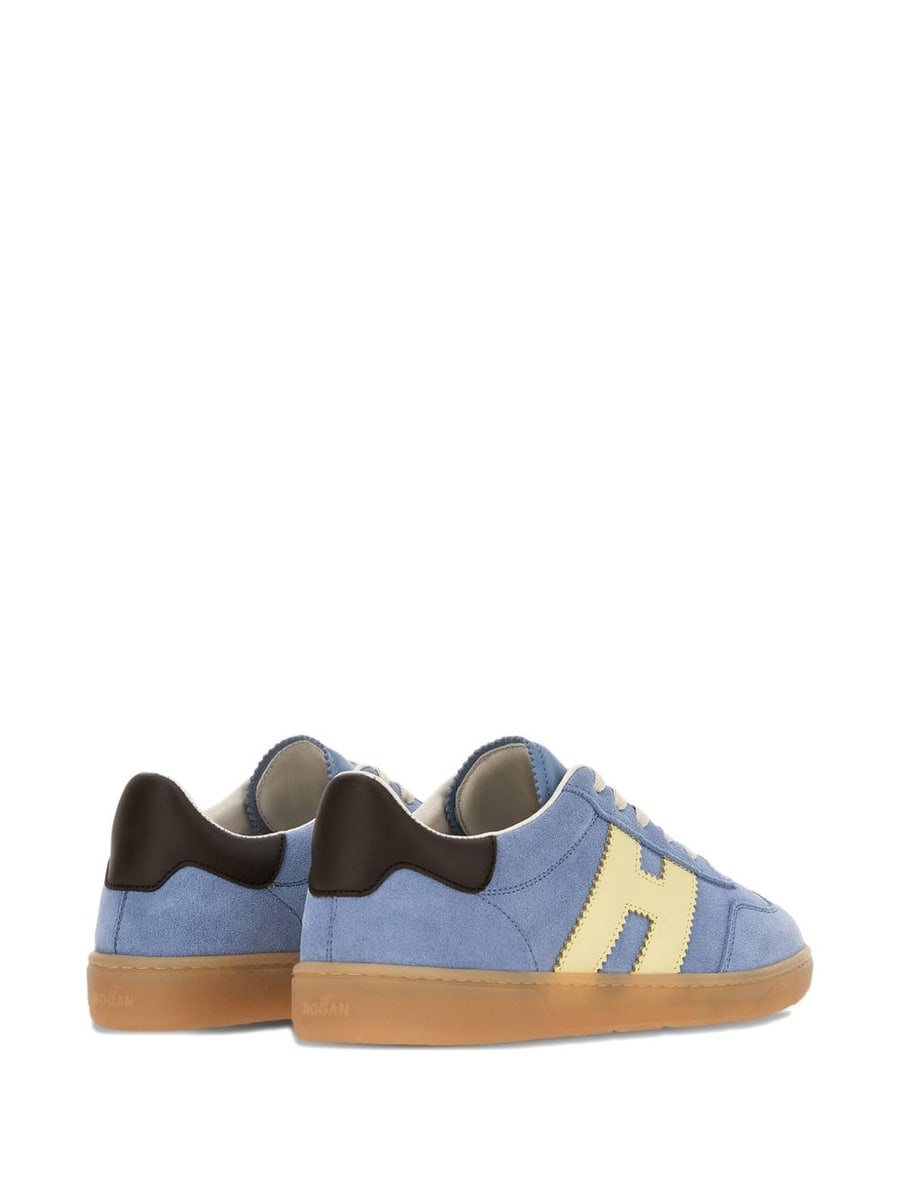 Hogan Sneakers in pelle azzurra, view 3