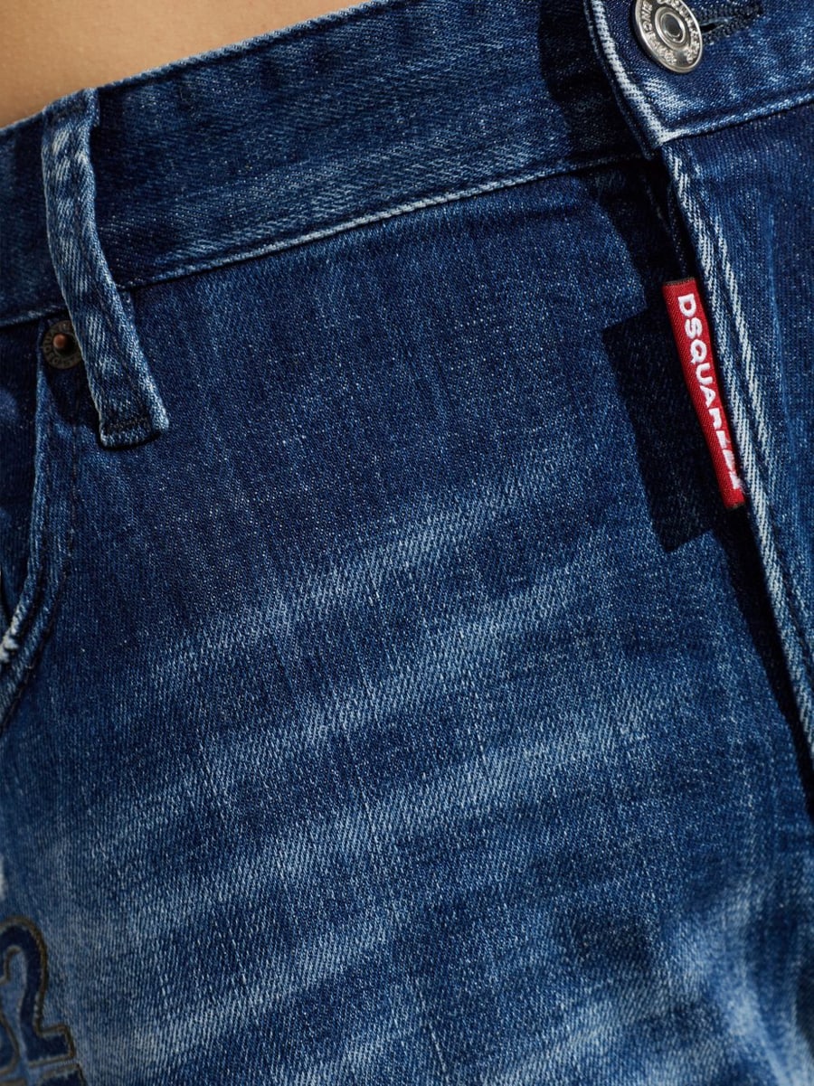 Dsquared2 Jeans blu slavato elasticizzati con effetto sfumato, view 2