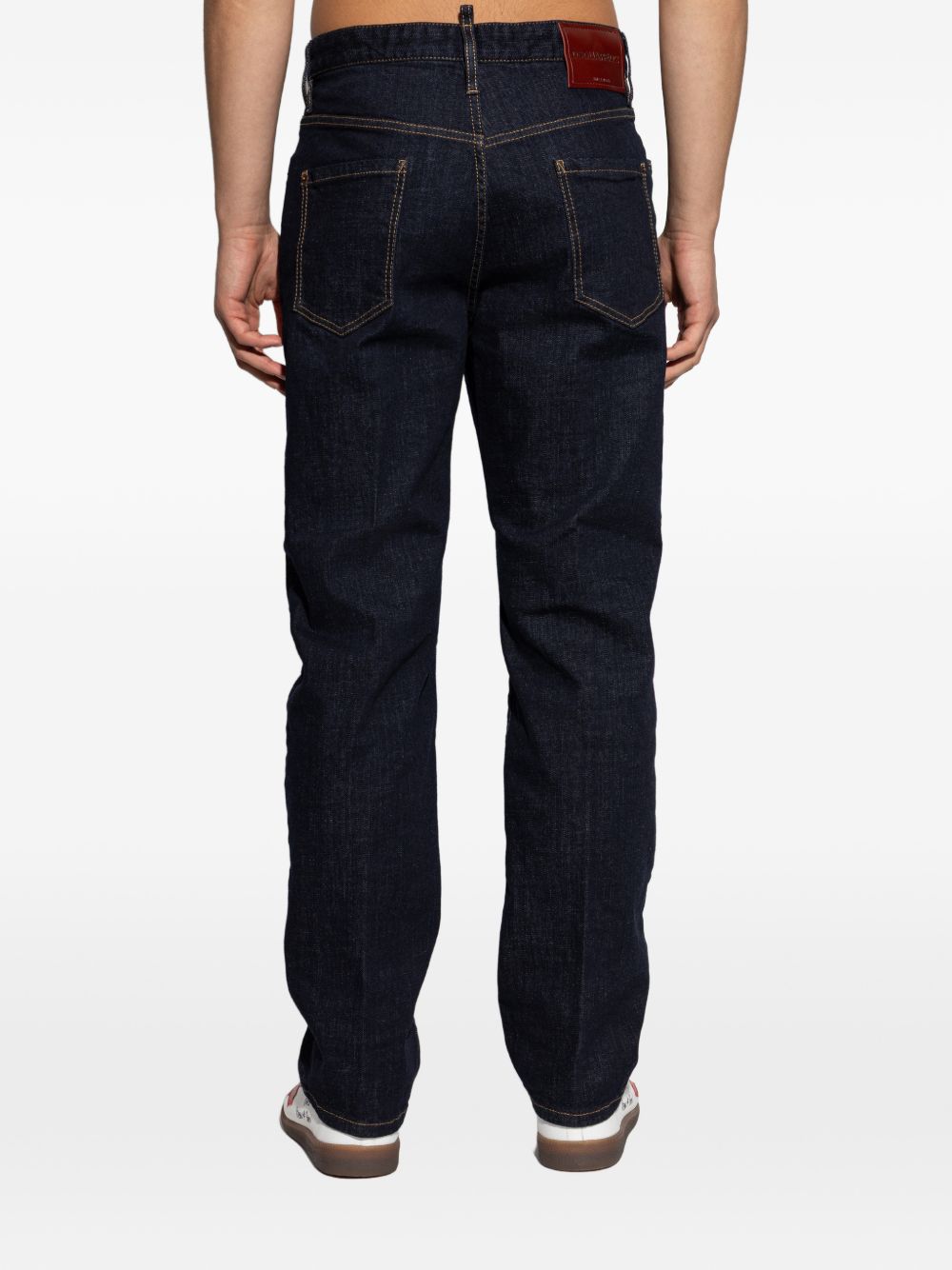 Dsquared2 Jeans blu scuro in denim con vestibilità contemporanea, view 2