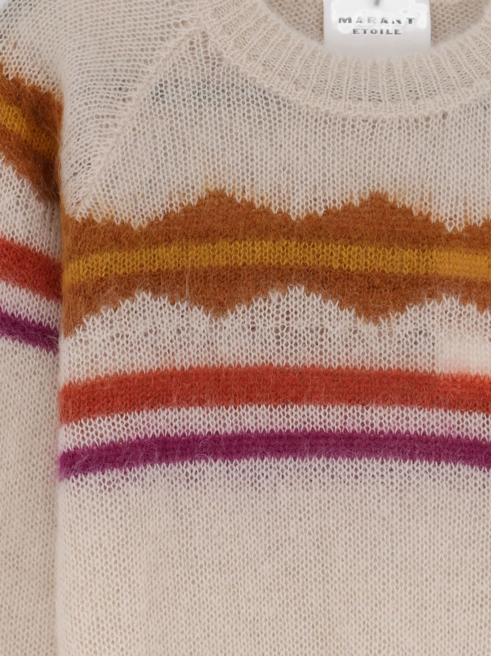 MARANT ETOILE Maglione in lana girocollo con disegni geometrici, view 2