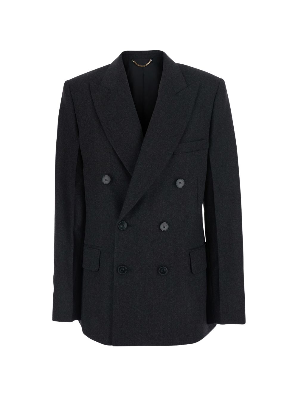 Victoria Beckham Blazer doppiopetto in lana con rever a lancia