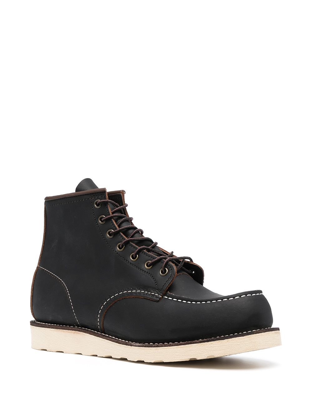 RED WING Anfibi Classic Moc Toe neri in pelle, view 2