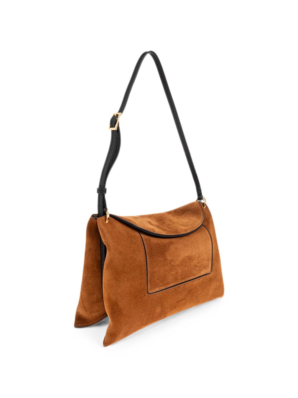 WANDLER Borsa Penelope Slouch in camoscio marrone, view 2
