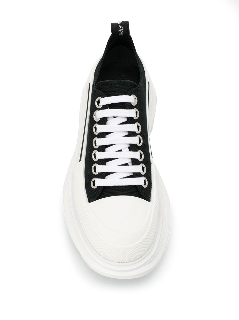 Alexander McQueen Sneakers Tread Slick in tela con suola in gomma, view 2