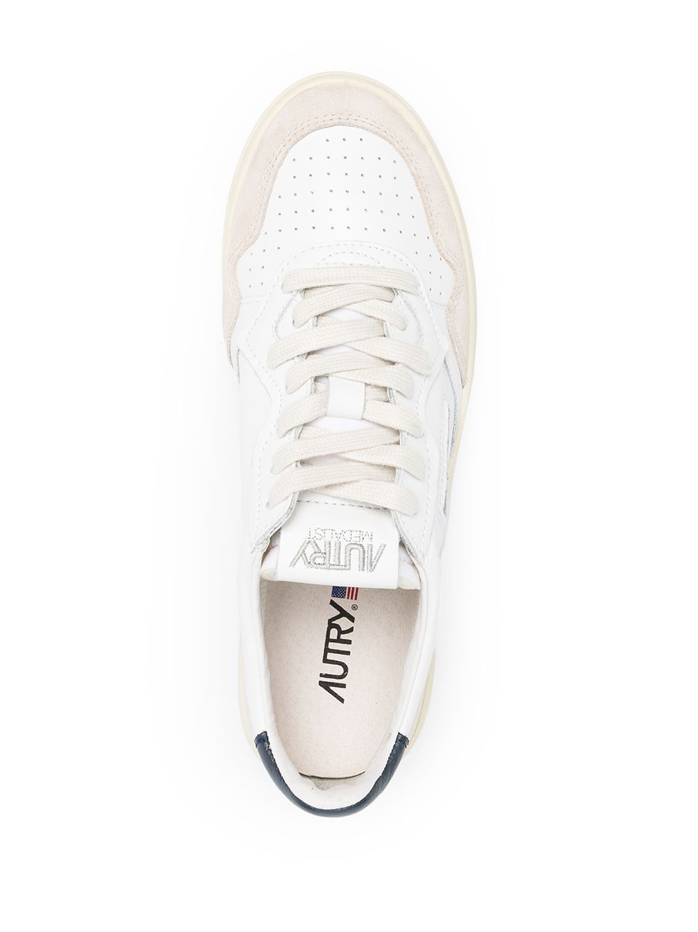 Autry Sneakers 'Medalist' bianca e blu con camoscio, view 2